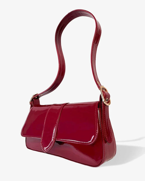 CHERRY-BAE BURGUNDY SHOULDER BAG
