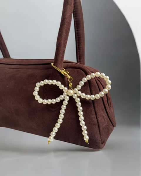 PEARL BOW BAG CHARM