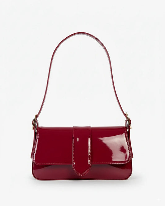 CHERRY-BAE BURGUNDY SHOULDER BAG