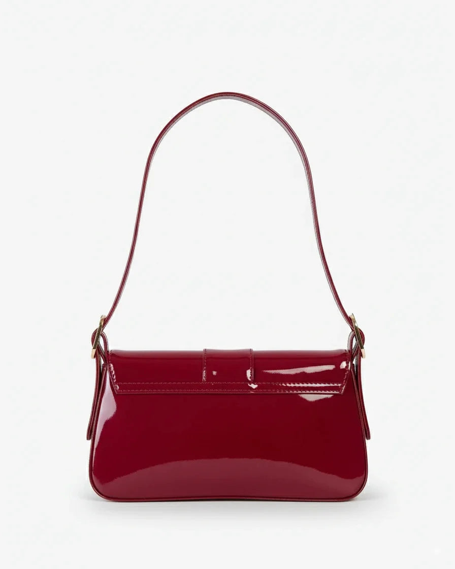 CHERRY-BAE BURGUNDY SHOULDER BAG