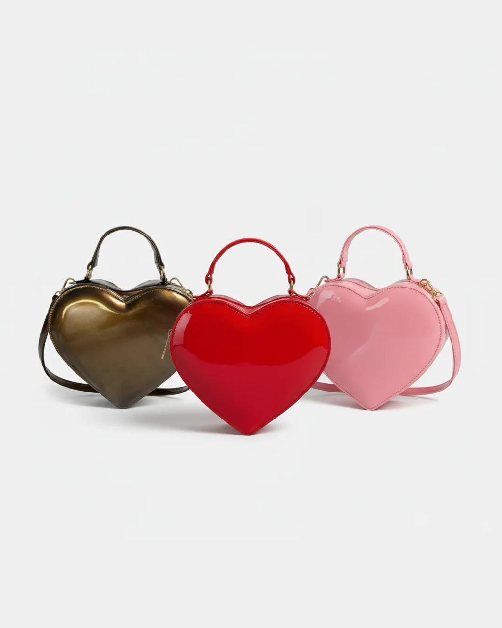 PINK HEART CROSS-BODY BAG