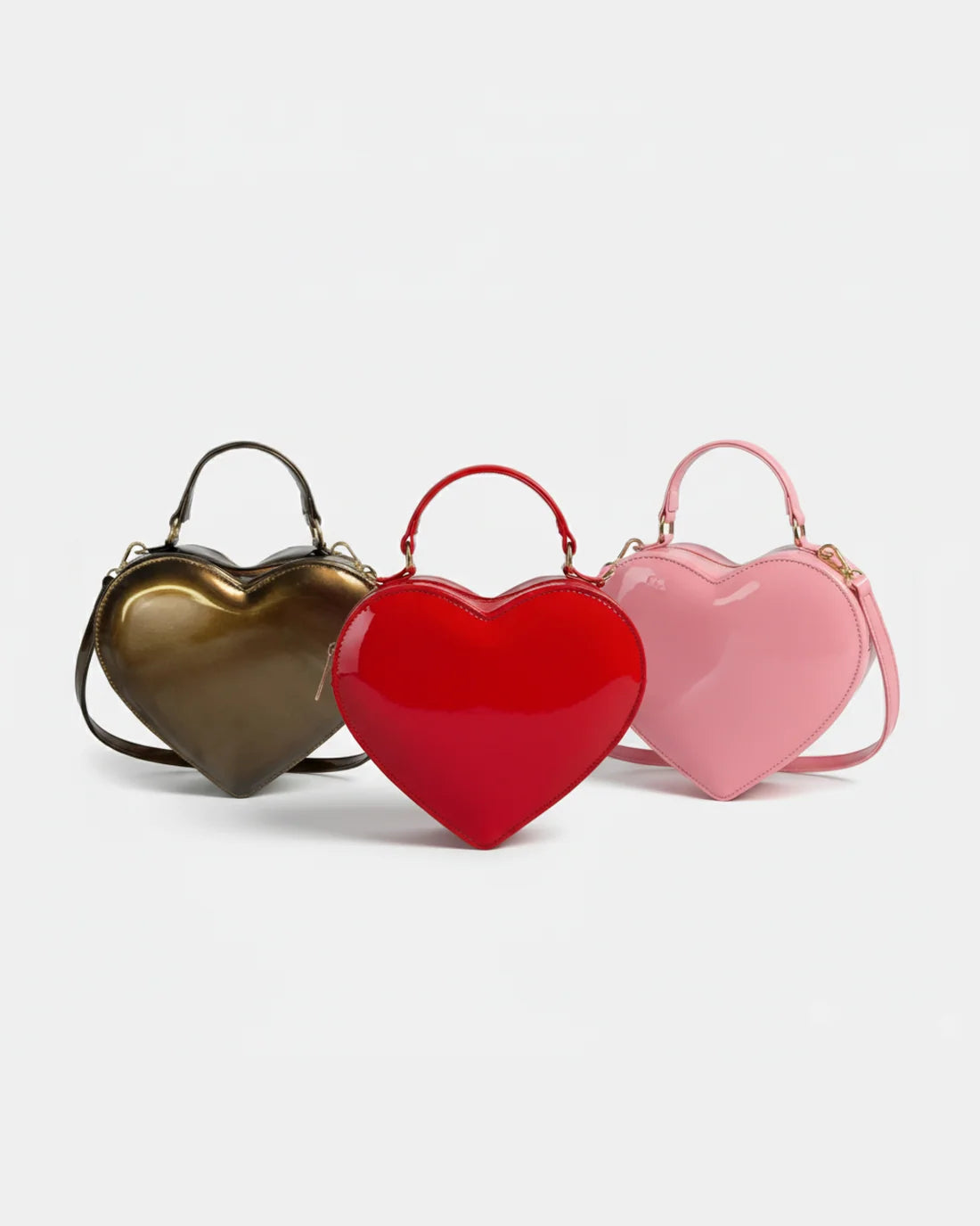 PINK HEART CROSS-BODY BAG