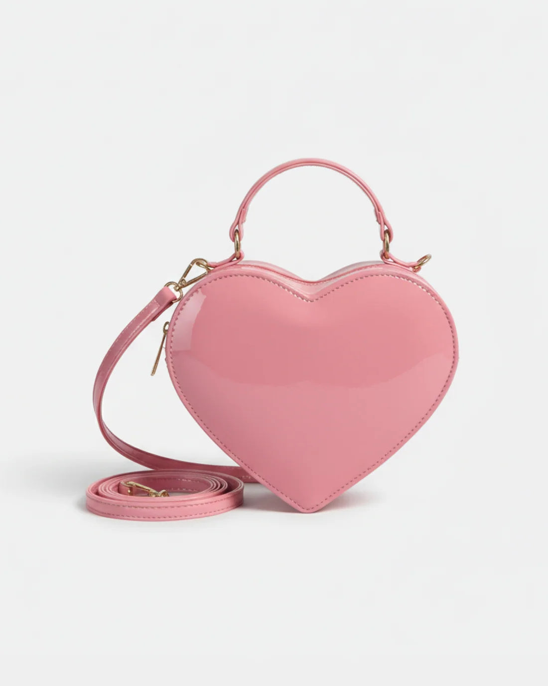 PINK HEART CROSS-BODY BAG