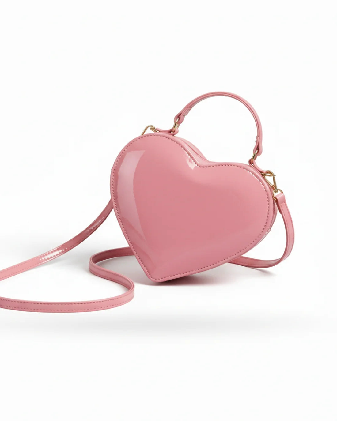 PINK HEART CROSS-BODY BAG
