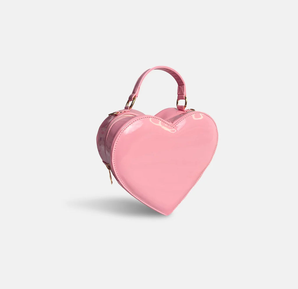 PINK HEART CROSS-BODY BAG